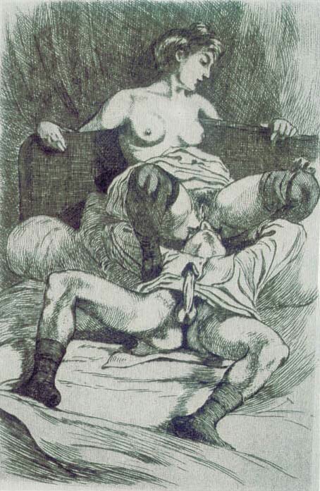 Illustration for Trilogie Érotique (1907) - Martin van Maële